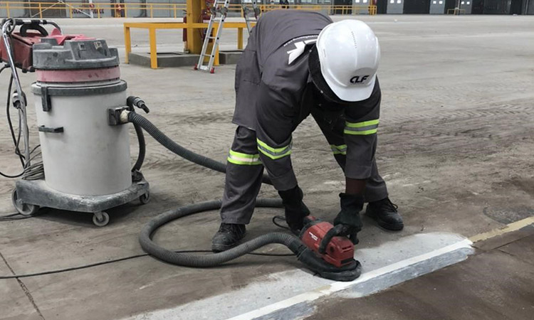 Repairing industrial concrete flooring