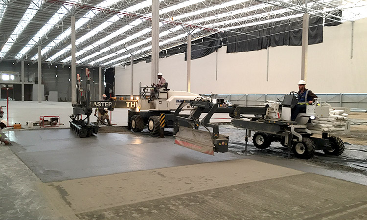 Pouring new industrial concrete floors